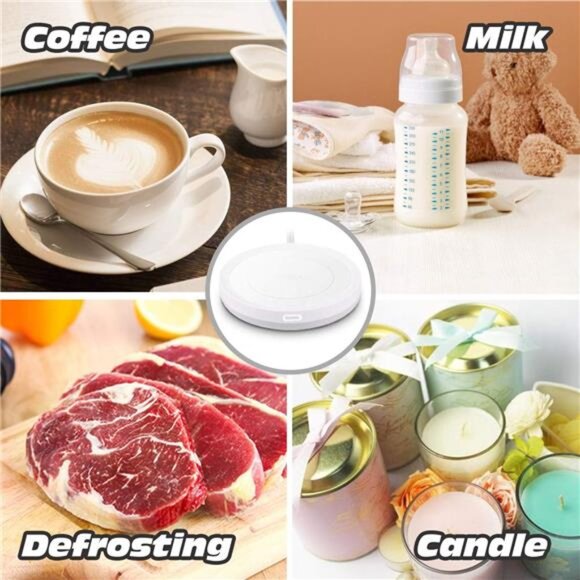 Smart Coffee Set Auto On/Off Gravity-Induction Mug Office Desk Use, Candle Wax - Picture 5 of 7